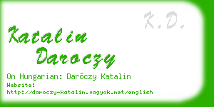 katalin daroczy business card